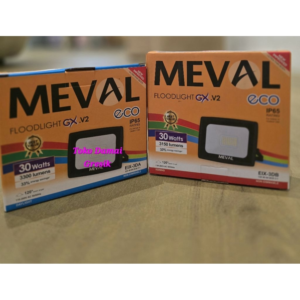 Meval Floodlight GX V2 ECO Led 30W. lampu led sorot outdoor 30watt. Flood light IP65