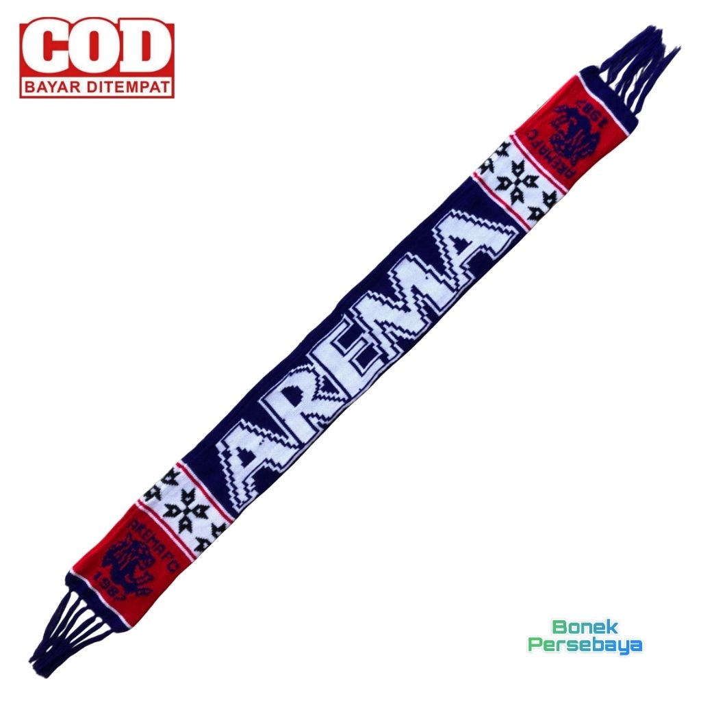 Syal Rajut Arema Malang - Supporter Aremania Premium Berkualitas Co