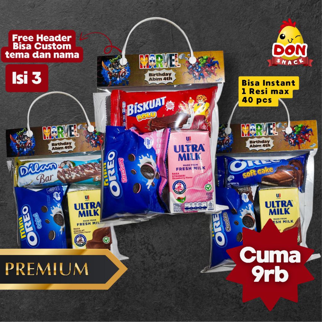 Snack Ulang Tahun Premium / Snack Ulang Tahun Anak / Mini Gift / Bingkisan Acara Ulang Tahun