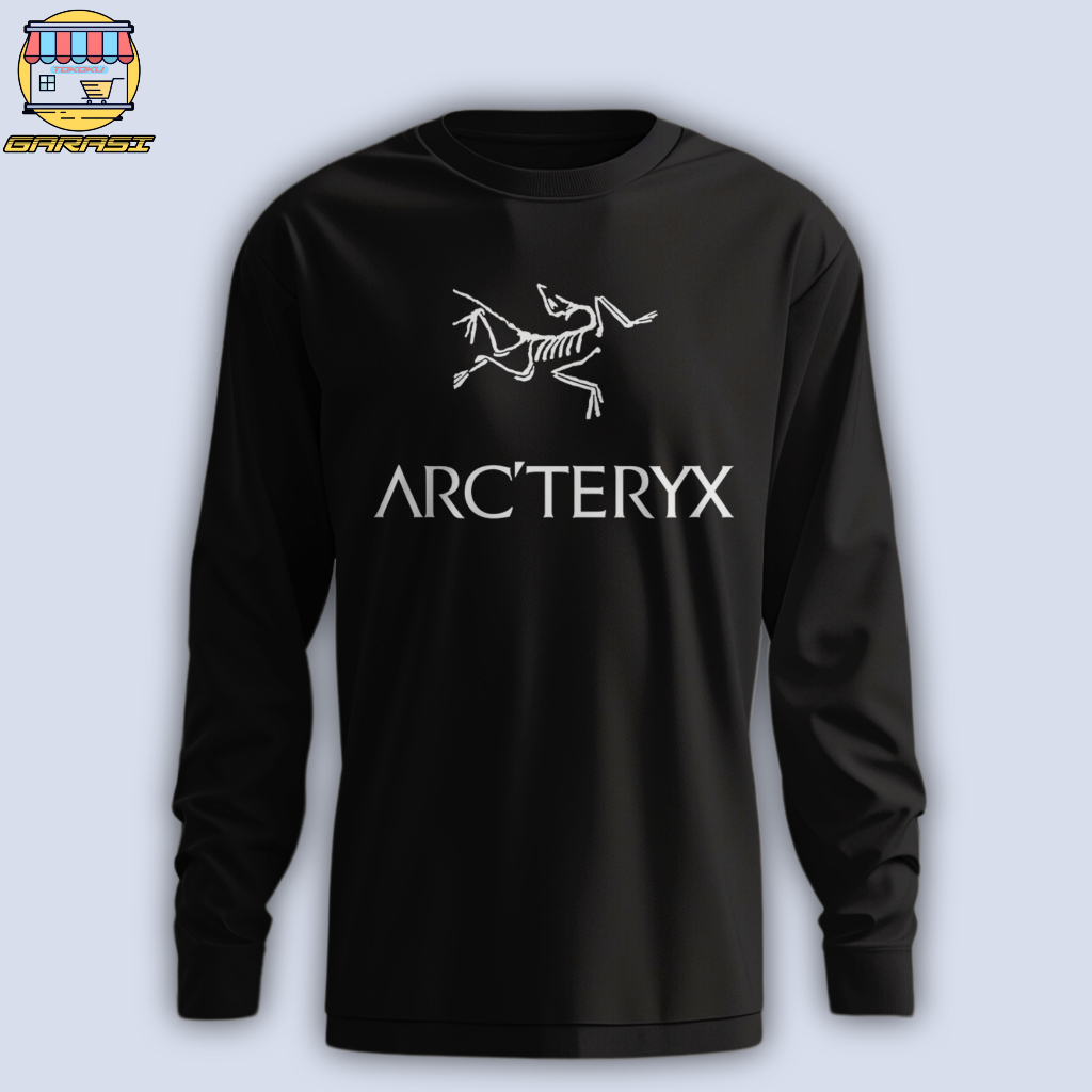 garasi tokoku long sleeve tshirt kaos pendaki gunung unisex pria dan wanita logo gunung Arcteryx