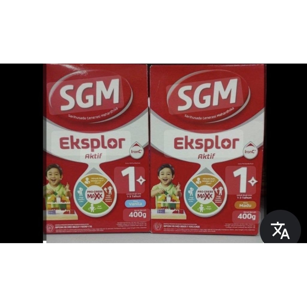 sgm eksplor 1+vanila/sgm eksplor 1+madu 400gr