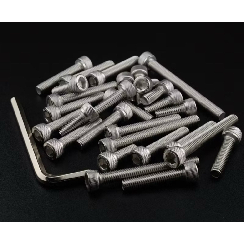 Baut Blok Mesin Stainless 304 Kode A2-70 NINJA R RR SS Kiri Kanan Full Set ANTI KARAT Baut Stenlis