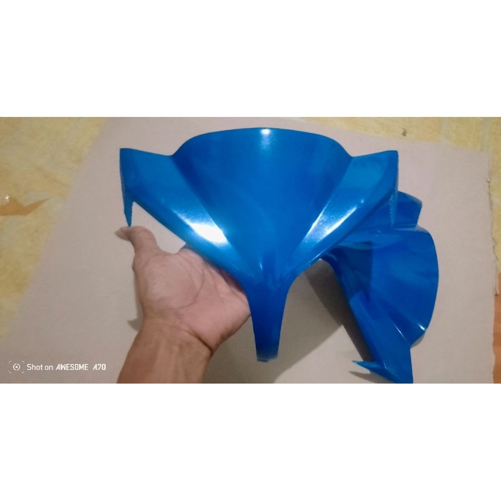 VISOR BATOK DEPAN JUPITER Z 2010 2012 ROBOT SALIB WARNA BIRU. MIRIP ORI