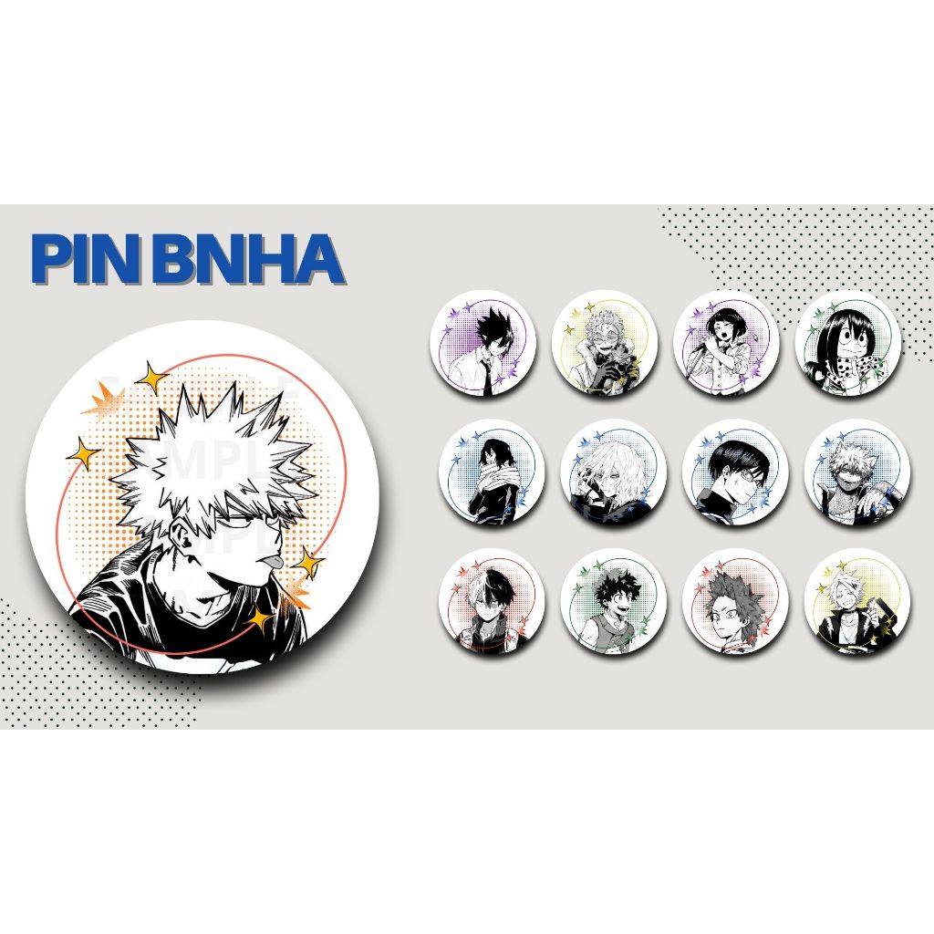 PIN BUTTON MY HERO ACADEMIA / PIN BADGE ANIME BNHA / PIN PENITI BAKUGOU TODOROKI HAWKS IZUKU HAWKS K