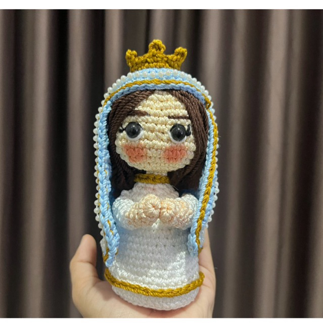 AMIGURUMI MARIA| BONEKA RAJUT BUNDA MARIA| HIASAN MEJA BUNDA MARIA
