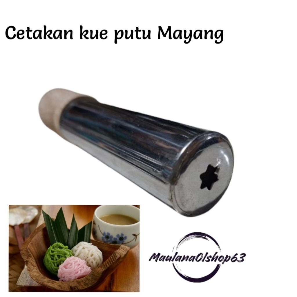 Cetakan kue putu mayang/Cetakan Kue putu Mayang bahan stainlees+kayu