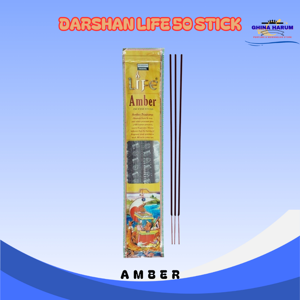 Dupa Hio Darshan AMBER panjang isi 50 batang
