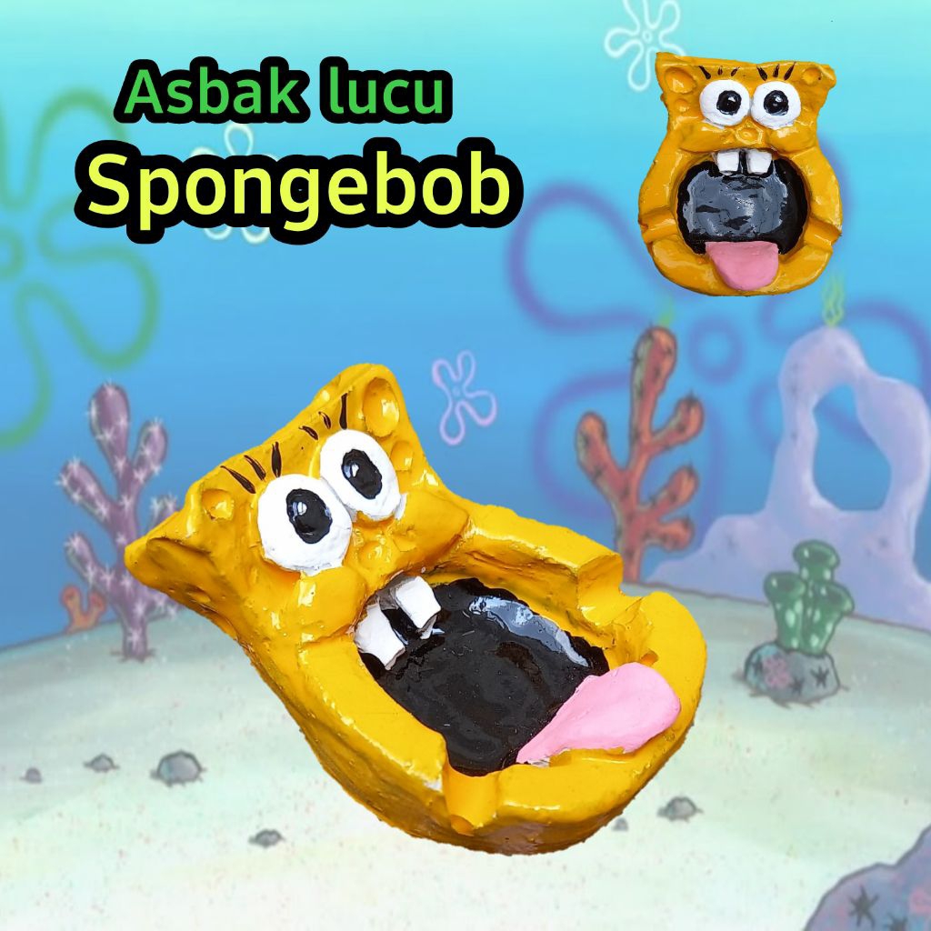 Asbak spongebob squarepants,lucu,unik dan aesthetic