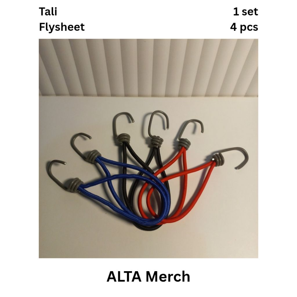 Tali Flysheet Tenda Camping Elastis - 1 Set Isi 4 Pcs