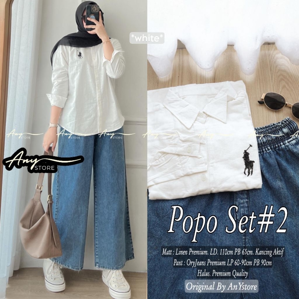 Early sabna setelan long tunic jumbo ld 130 ld 120 by A.N.Y celana highwaist jeans kulot baggy jeans
