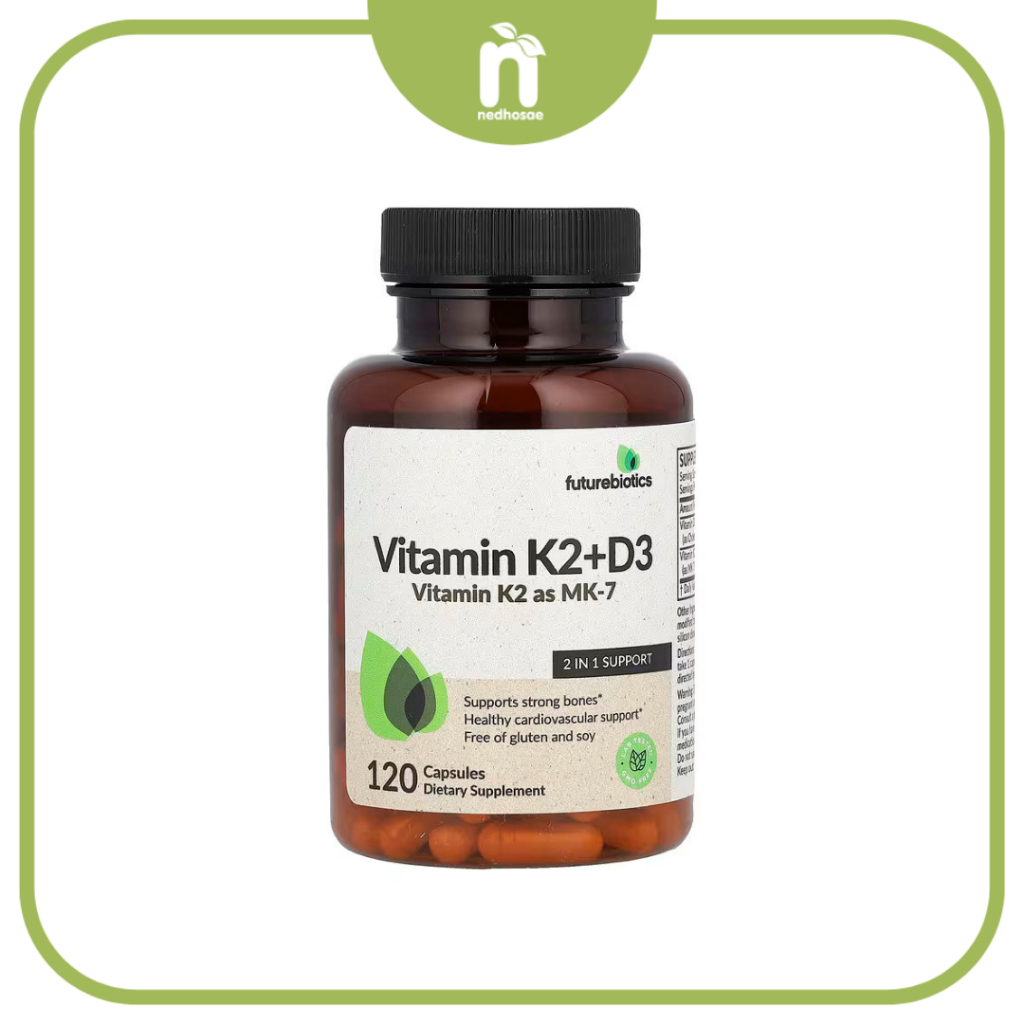 Vamin D3 + K2 | Suplemen Vitamin D3 dan K2 by Futurebiotics