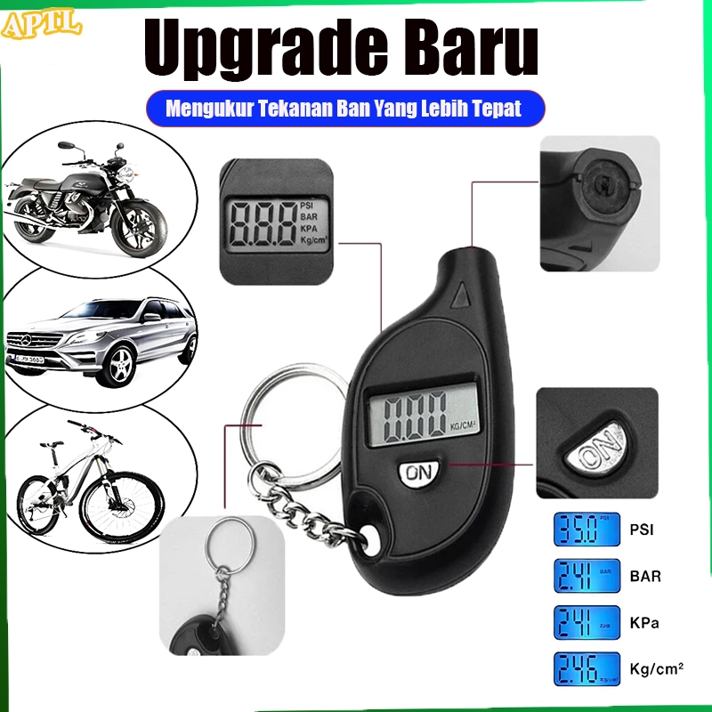 Alat ukur tekanan ban/Alat Ukur Pengukur Tekanan Angin/Ban Motor Mobil Digital Tire Pressure Gauge D
