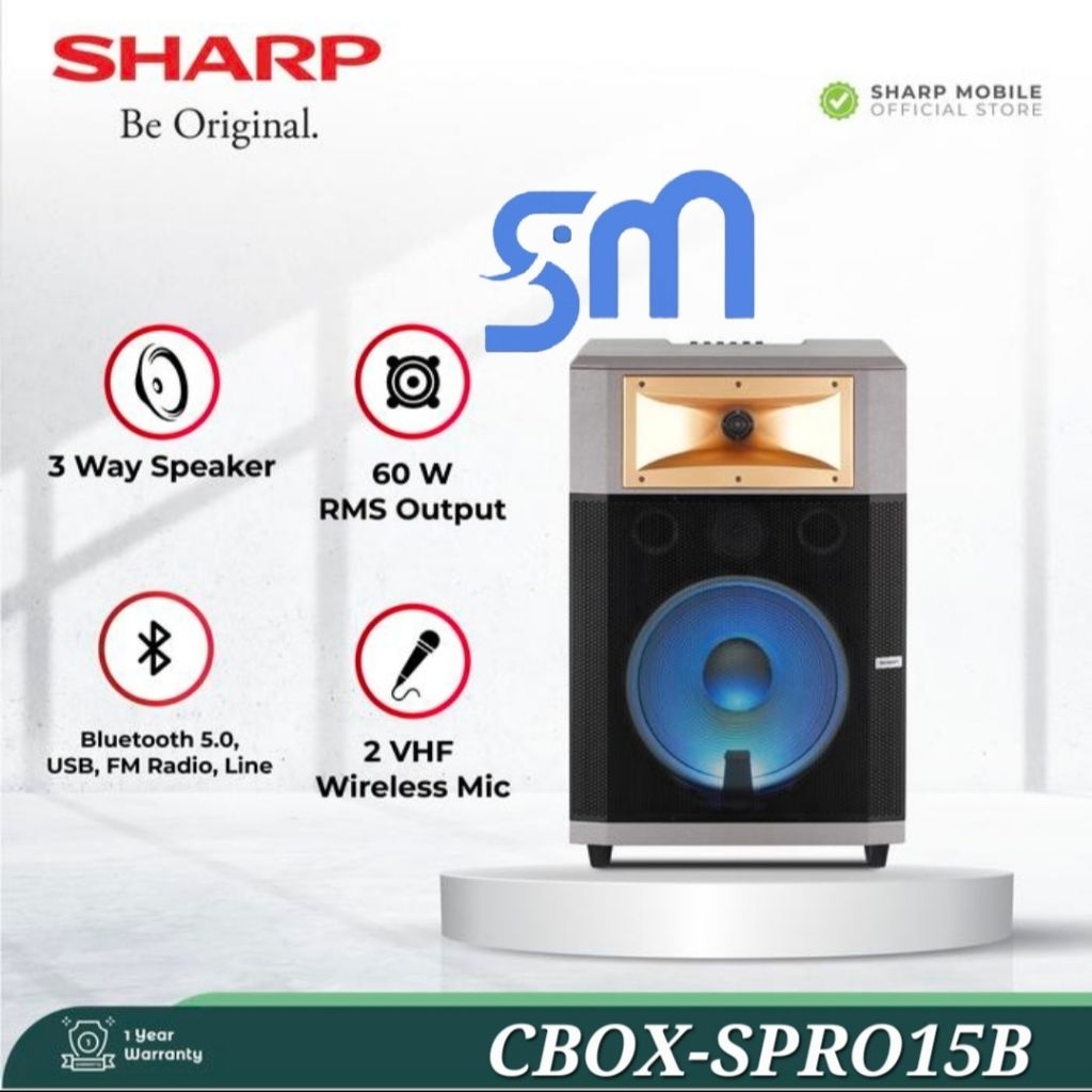 Speaker Aktif Sharp CBOX-SPRO15B 15 inch Active Speaker SPRO 15B