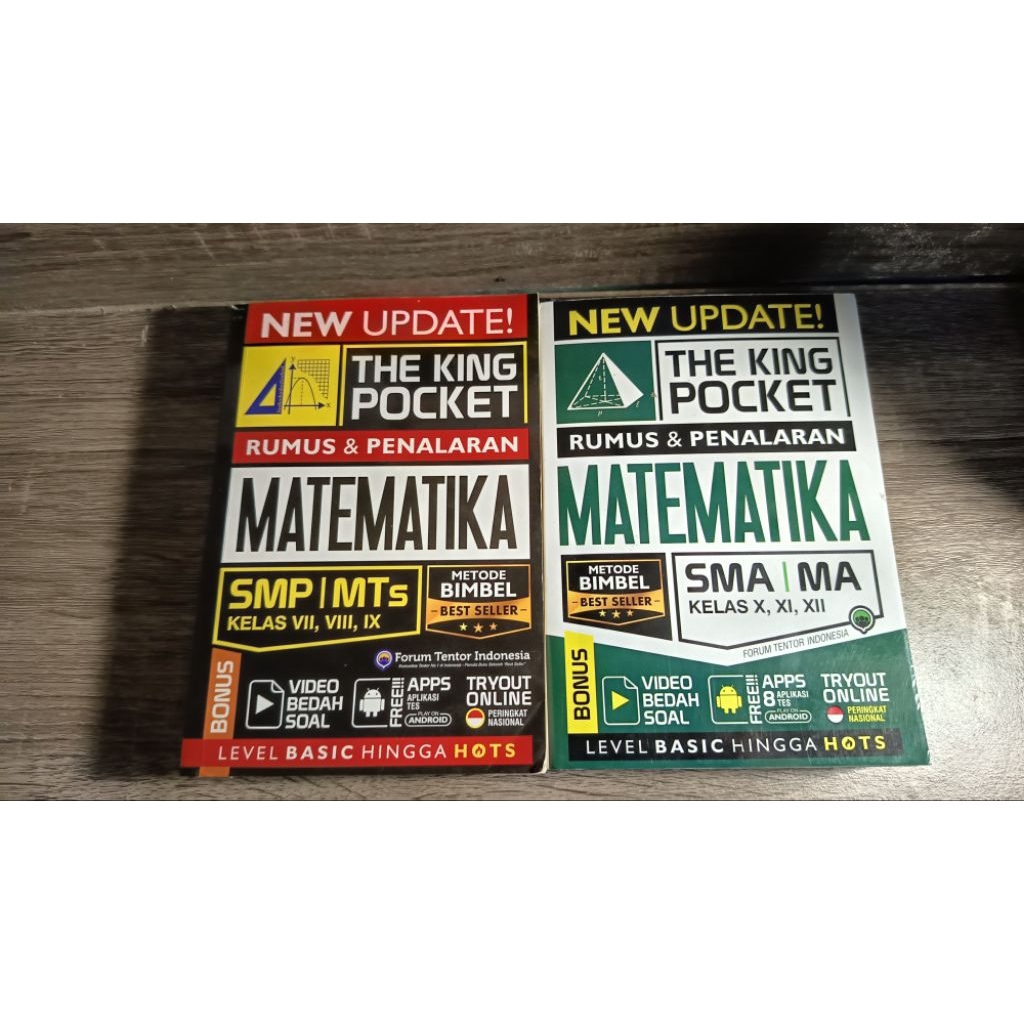 BUNDLING 2 BUKU THE KING POCKET MATEMATIKA (SMP & SMA) + GRATIS 1 BUKU PSIKOLOGI