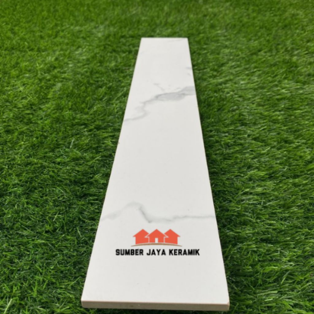 list plint granite  8x60 | 10x60 | 15x60 - putih motif glossy