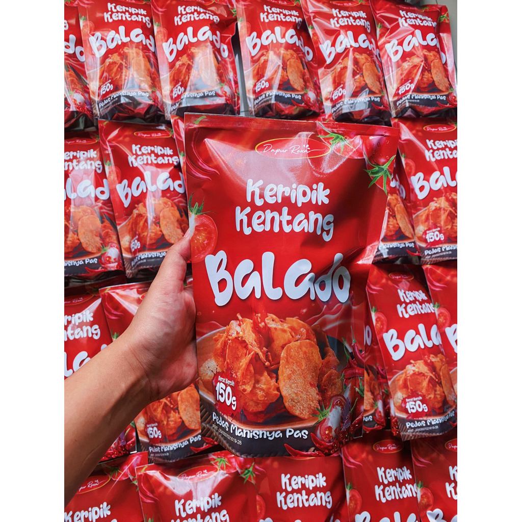 Keripik Kentang Balado 150gr /Kering Kentang Pedas Manis  /  Kentang Pedas / Keripik Kentang / Kerip