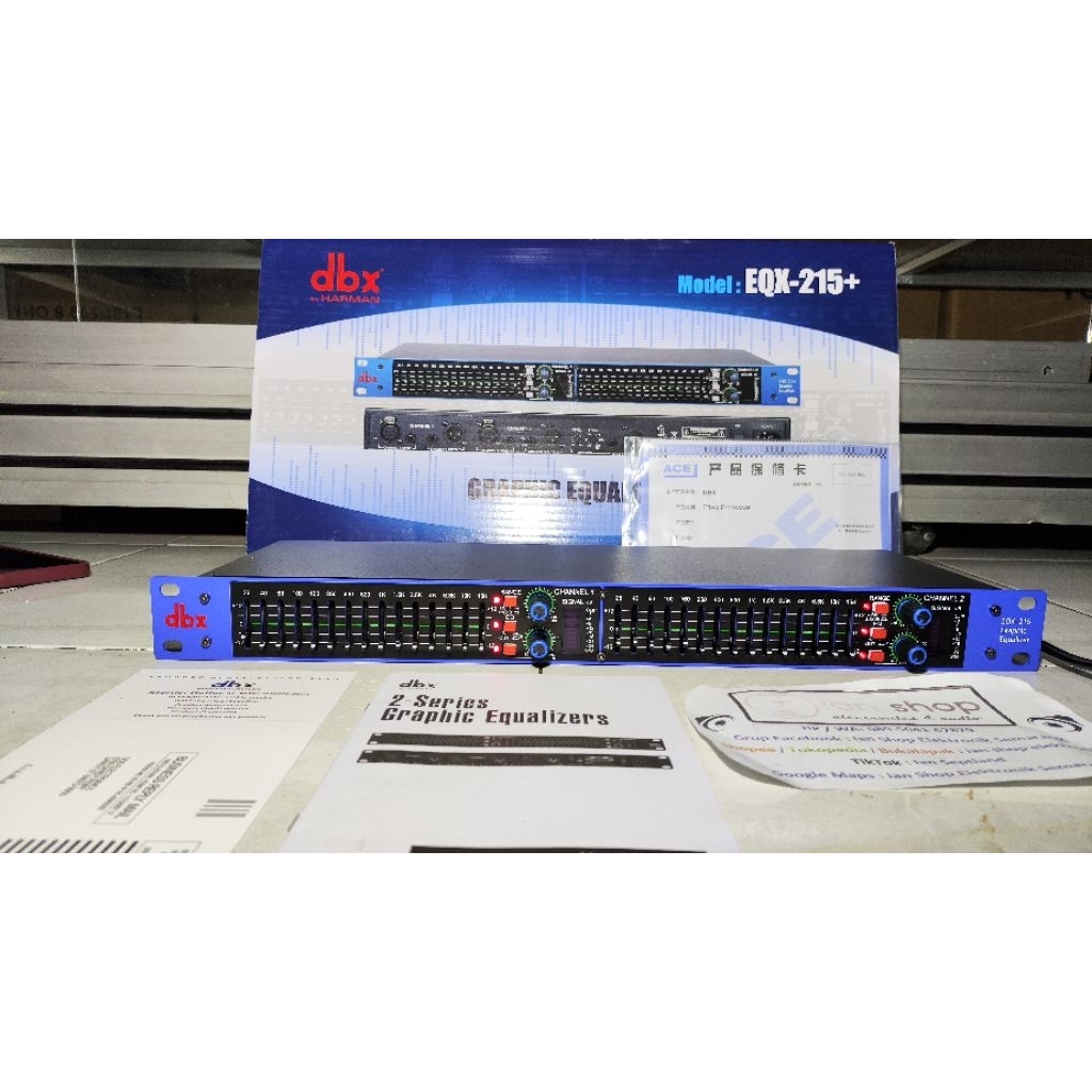 Equalizer DBX EQX215 DBX EQX 215 SUB DBX 215 SUB Grade A 2 x 15 Channel Dual Channel Equalizer DBX E