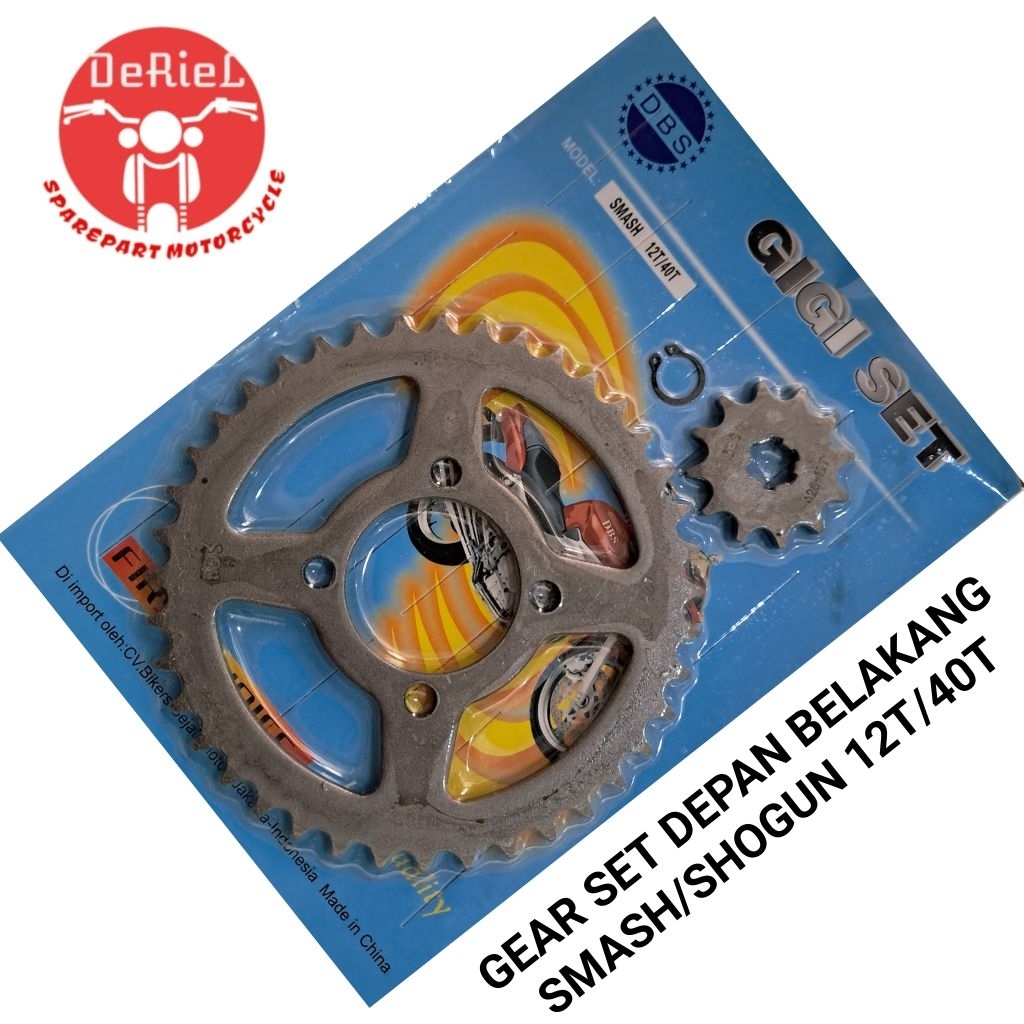 GEAR DEPAN BELAKANG SMASH 40T GIR GEAR SET 40T SMASH
