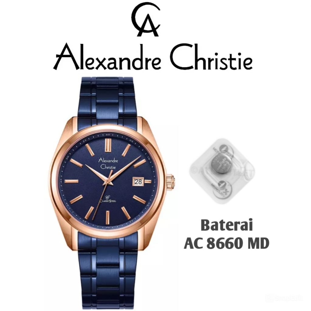 Baterai Original untuk Jam Tangan Alexandre Christie Type AC 8660 MD