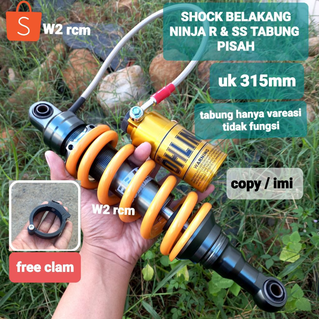 SHOCK BELAKANG TABUNG PISAH NINJA R DAN SS