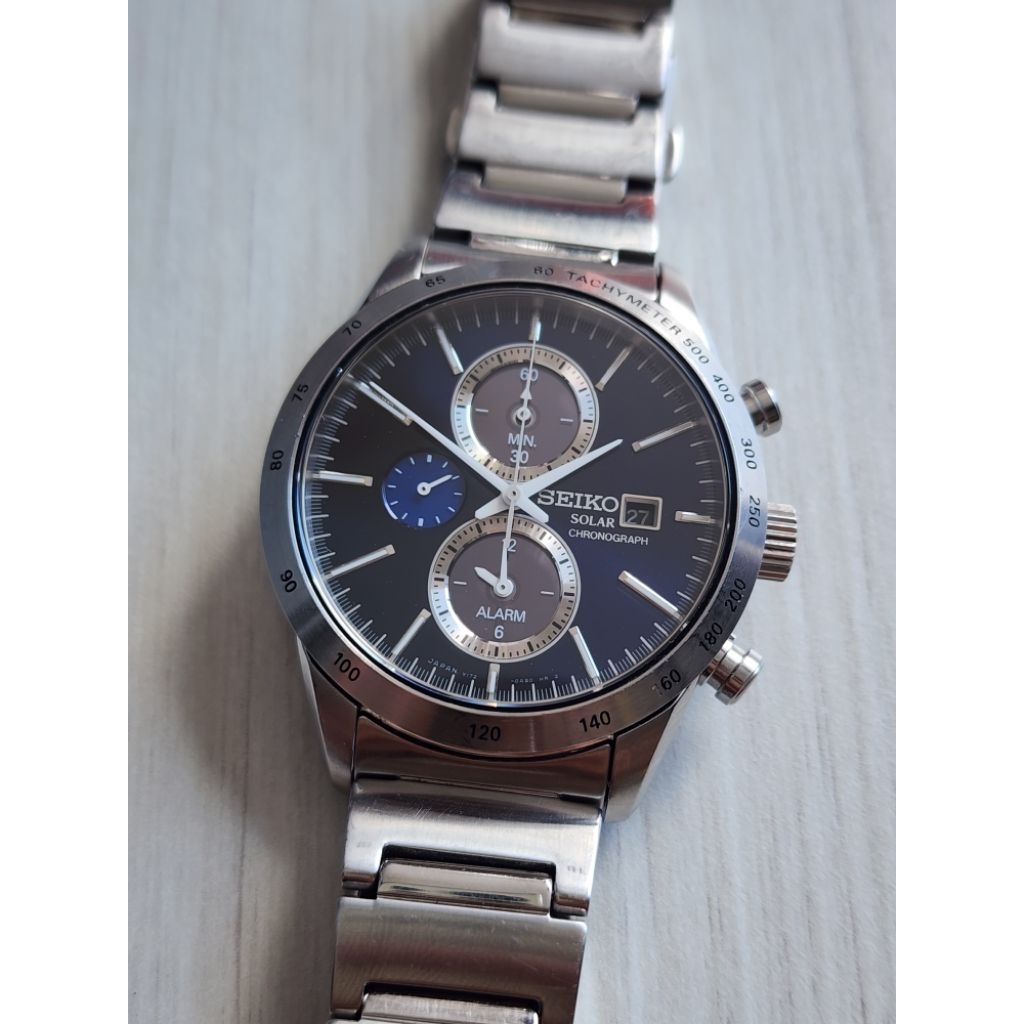 Seiko Spirit Solar Chronograph SBPY115 Blue Dial JDM Made In Japan