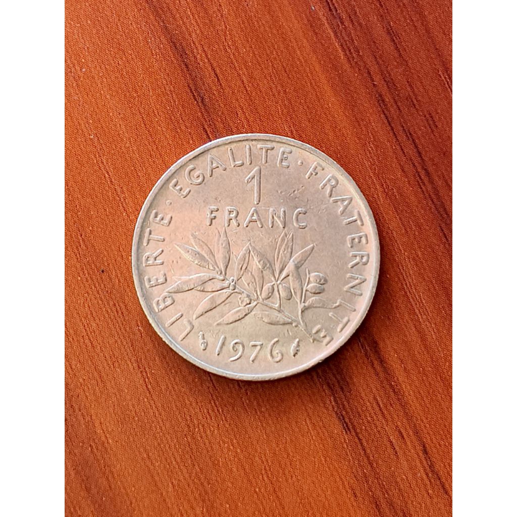 Koin asing Prancis 1 Franc 1976
