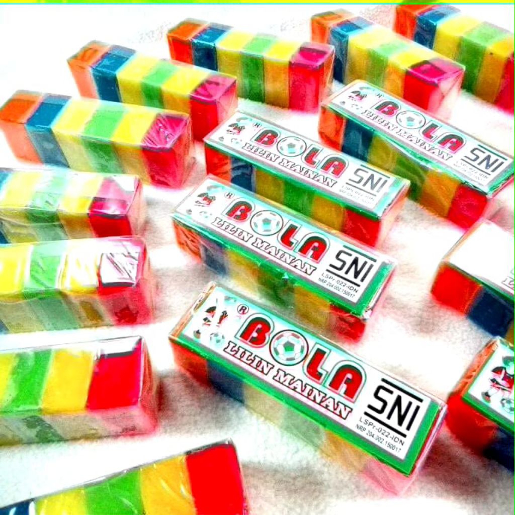 MAINAN ANAK JADUL LILIN MALAM MERK BOLA | MAINAN PLASTISIN DIY | MALAM MAINAN PENGGANTI TANAH MAINAN