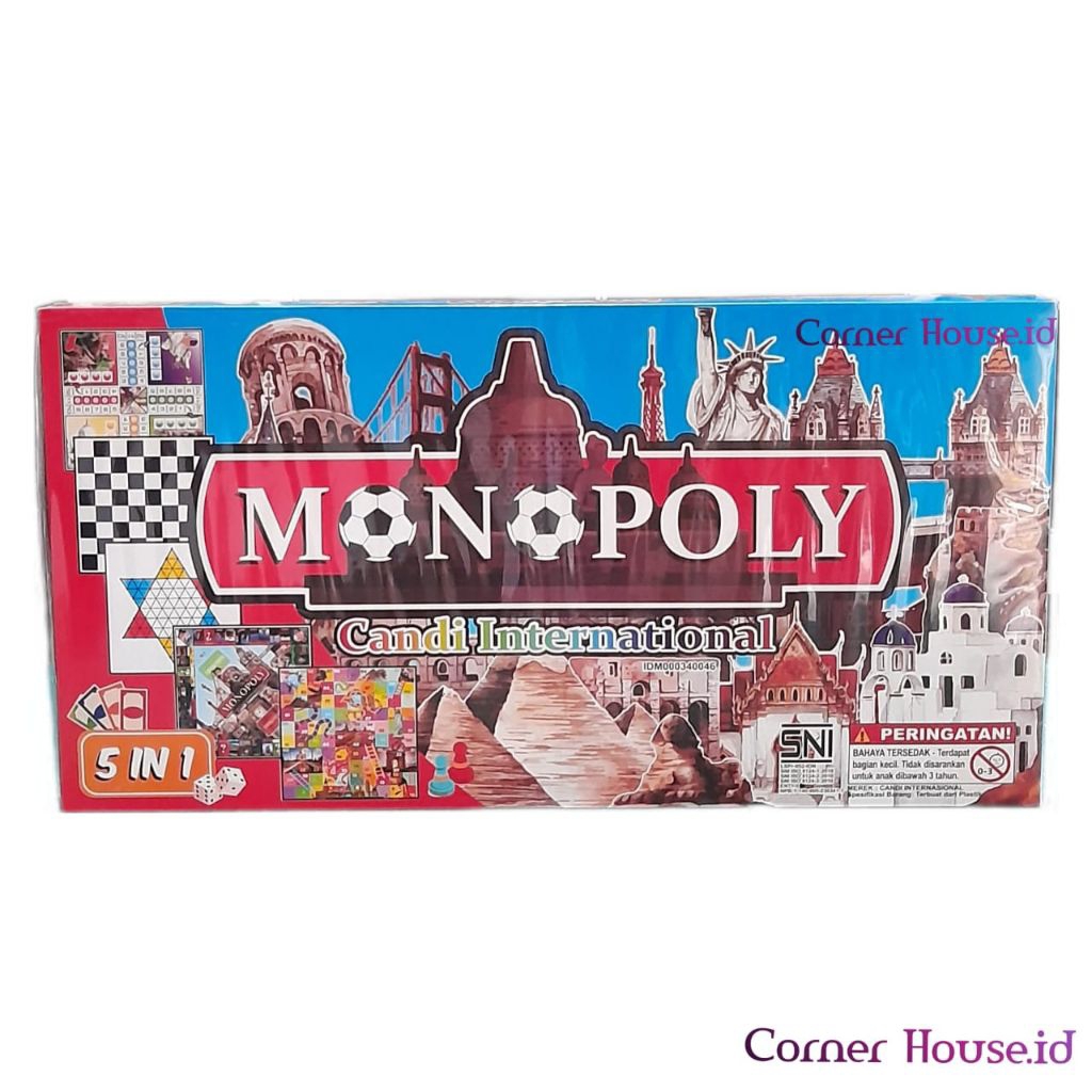 MAINAN MONOPOLI INTERNATIONAL 5 in 1 GAMBAR CANDI | MONOPOLI CANDI INTERNASIONAL 5 in 1 | MONOPOLI 5