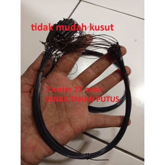 jerat burung sawah ruak ruak 2 meter 21 lobang racik gantung manuk rawa tidak mudah kusut murah meri