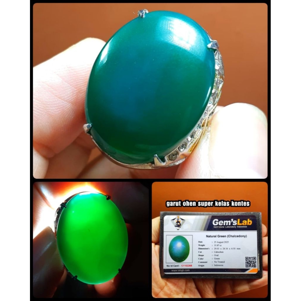 natural ijo Garut super jumbo asli Ohen + memo lab