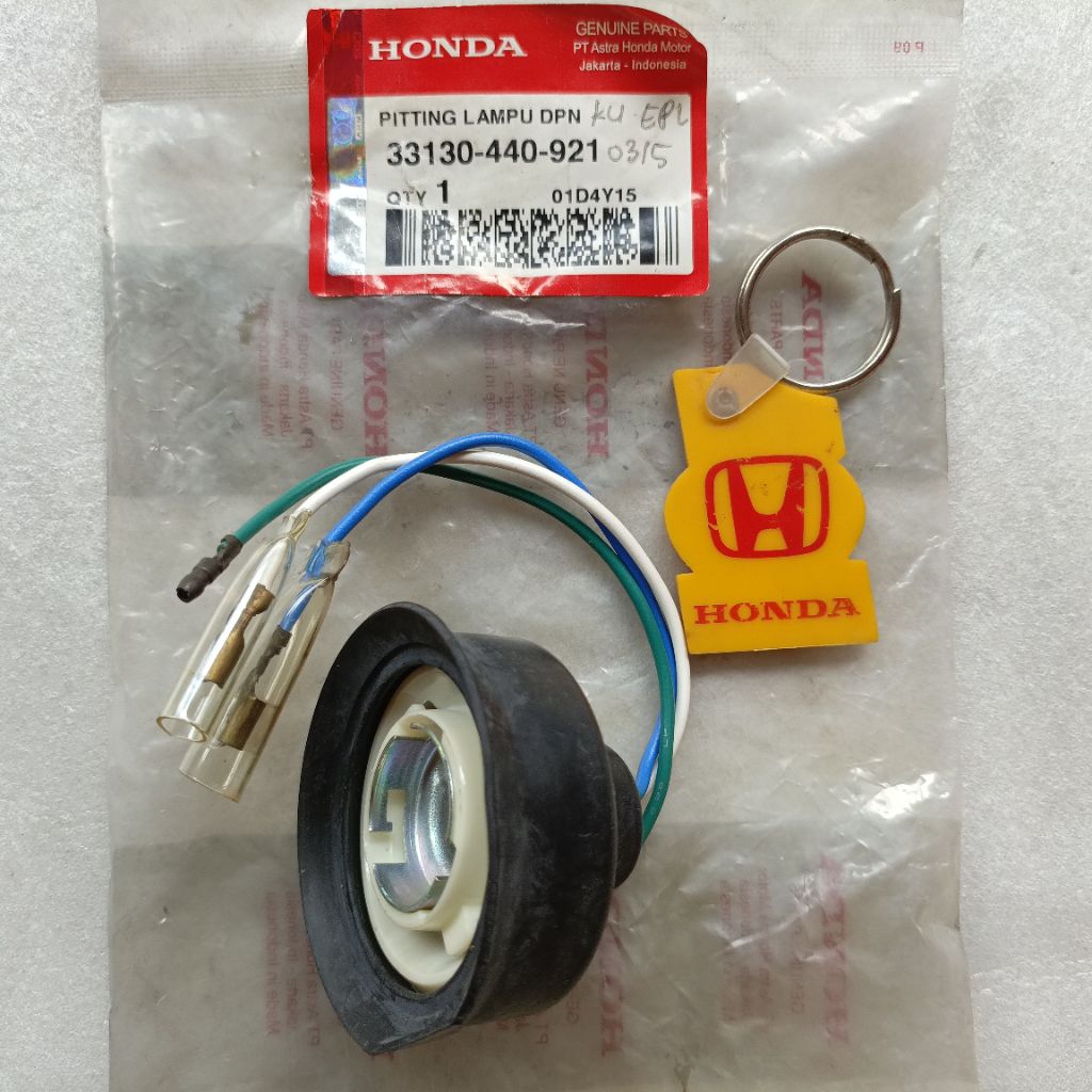 SOCKET PITTING LAMPU DEPAN HONDA GL 100 KOTAK WIN 100 MUDA ORIGINAL