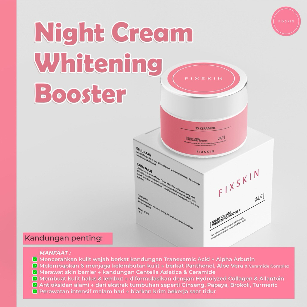 Night Cream Whitening Booster