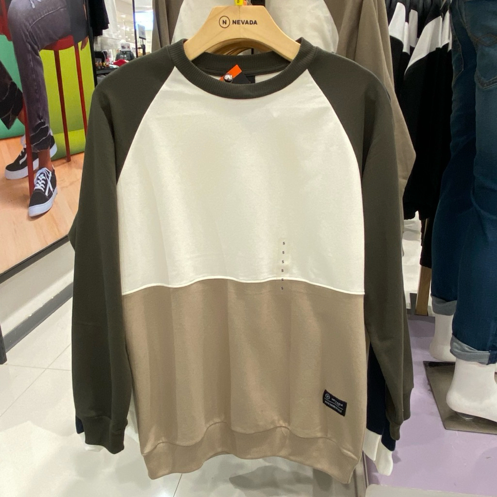 Sweater cowok NEVAD4 bahan adem nyaman 100% original depstore size S-XL