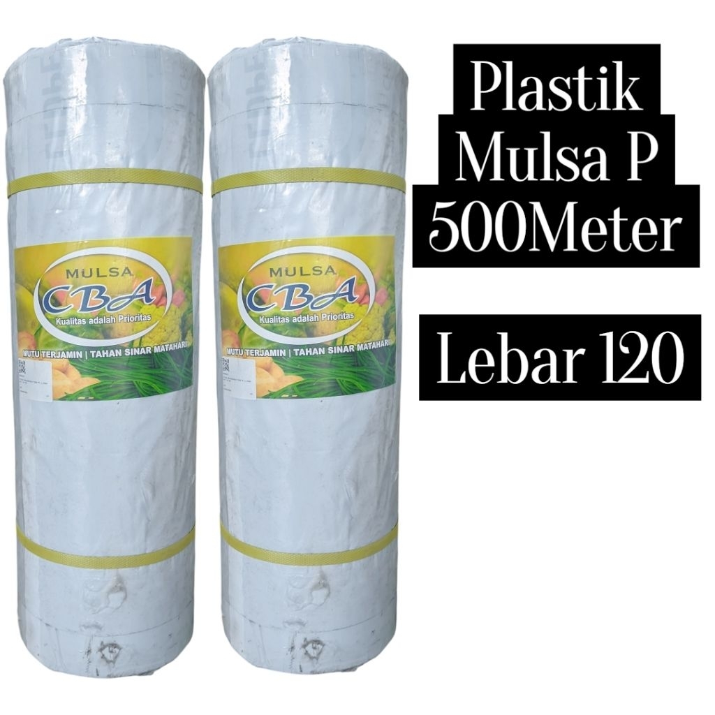 Plastik Mulsa CBA Hitam Perak / Panjang 500M, Lebar 120, Tebal 27 Micron