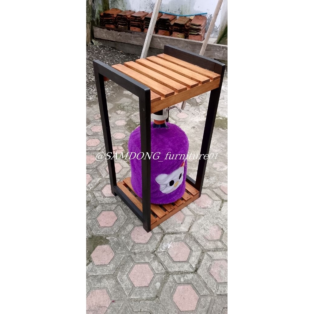 Rak dispenser galon air 2 susun ukuran P35xL35xT80