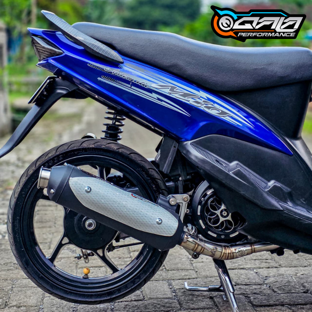 Knalpot Standart Racing Mio Sporty/Smile/Soul Karbu Original QALA type Z1 Suara Bas Adem