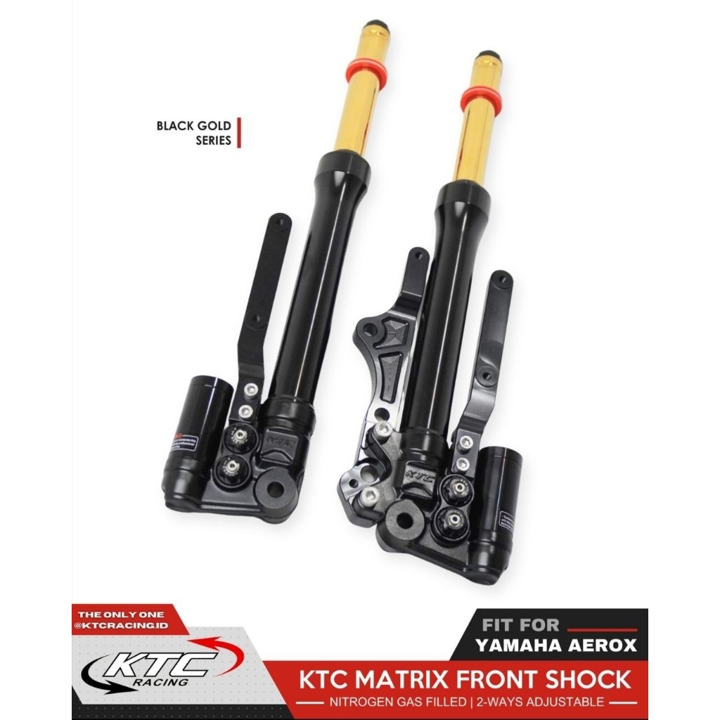 SHOCK DEPAN KTC RACING MATRYX AEROX OLD/AEROX NEW /SHOCKBEAKER SUSPENSION DEPAN AEROX NEW/AEROX OLD 