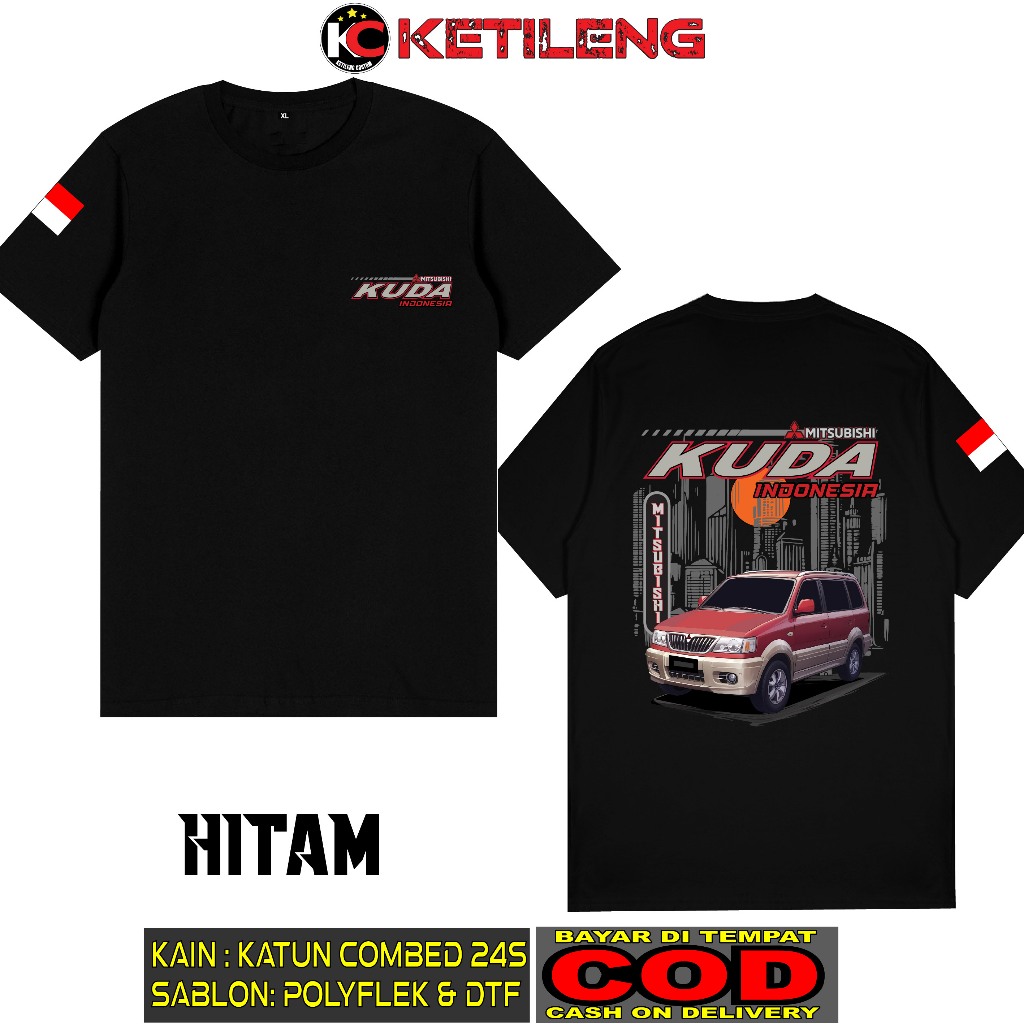 KAOS MITSUBISHI KUDA M4 BAHAN COTTON COMBED 24S TEBAL BISA COD KAOS DISTRO KAOS KEREN
