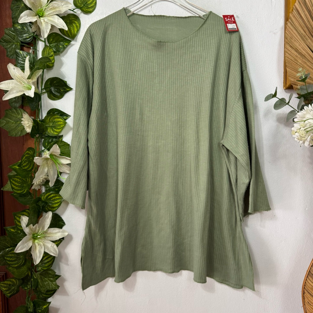 Blouse Kaos Sage Green Jumbo