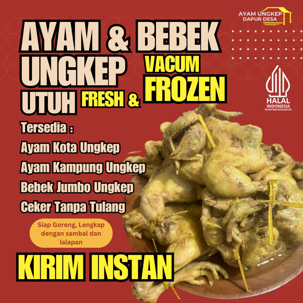 Ayam ungkep utuh -  Bebek Ungkep Utuh - Ayam Kampung Ungkep utuh vacum atau matang juga bisa