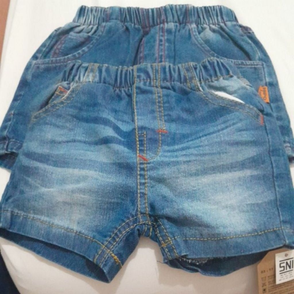 Hipofant Jeans celana pendek usia 3-6bulan dan 12 bulan