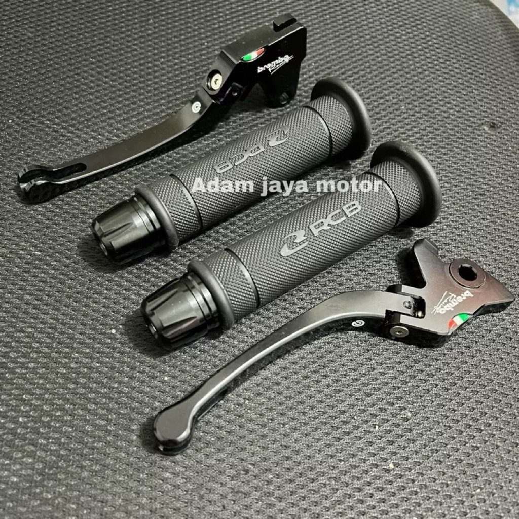 3in1 Handle rem lipat Black + handgrip RCB + Jalu stang CNC Mio Mio Smile Mio Sporty Mio Soul