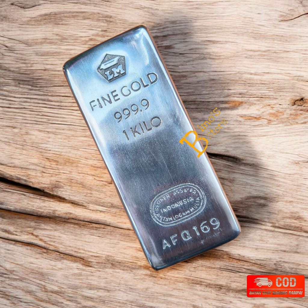 Miniatur Emas Putih 1kg Diecast Emas Pajangan Emas Batangan Replika Emas