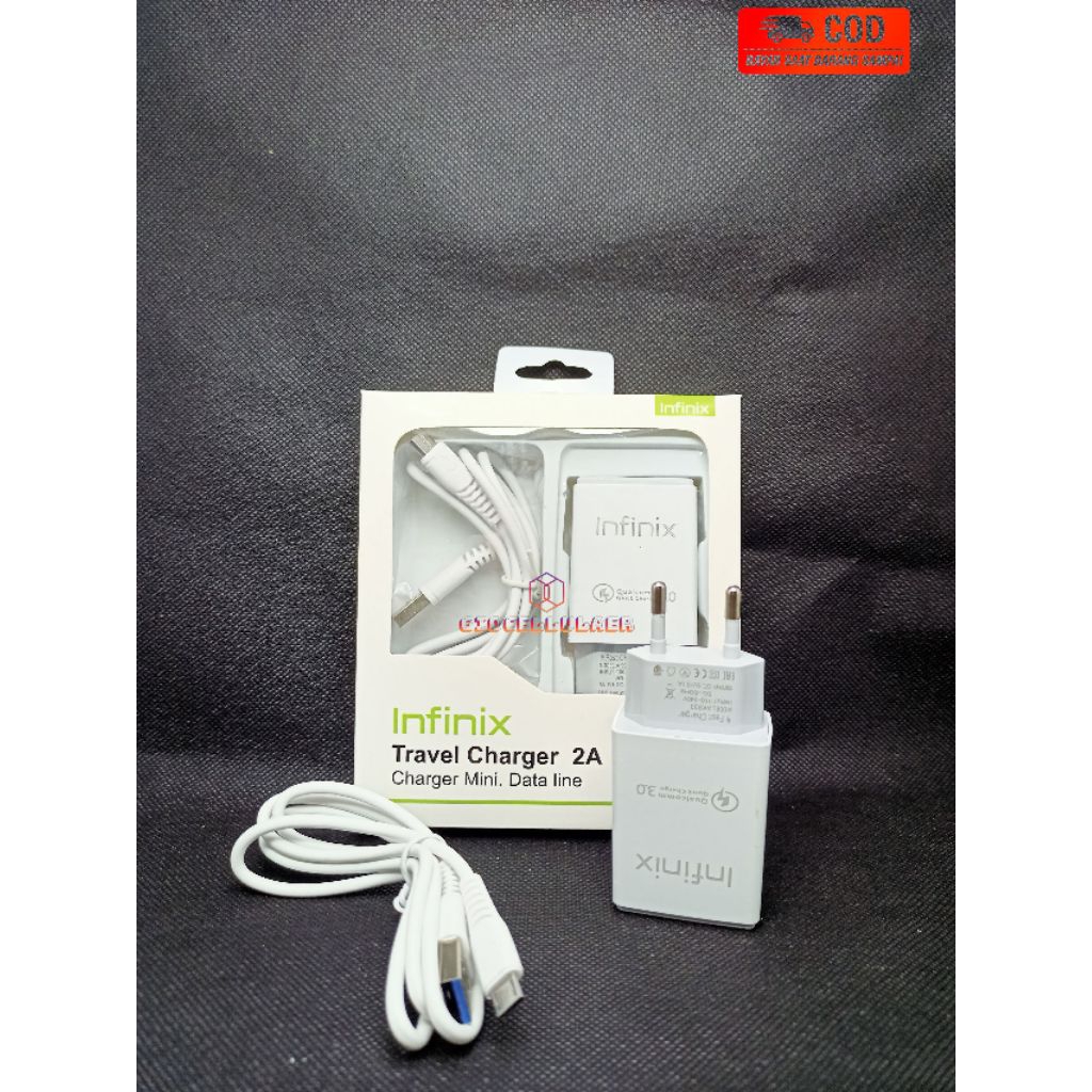 CHARGER CAS CASAN MICRO USB HP INFINIX HOT 9 PLAY/ HOT 10 PLAY/ HOT 11 PLAY/ HOT 12 PLAY/ TRAVEL CHA