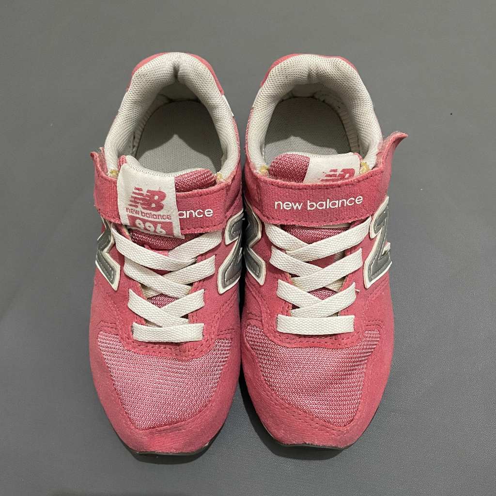 ANAK K437 (NEW BALANCE ORI, PRELOVED) Sepatu Sneakers 996 Kids Low Velcro Prepet Tali  Pink, Kuning,