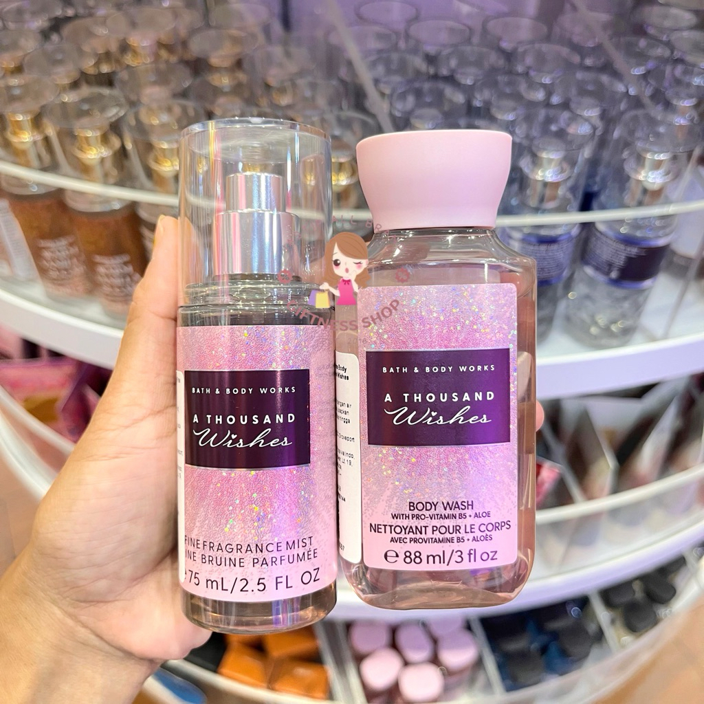 A THOUSAND WISHES BUNDLING SET TRAVEL SIZE BATH&BODY WORKS