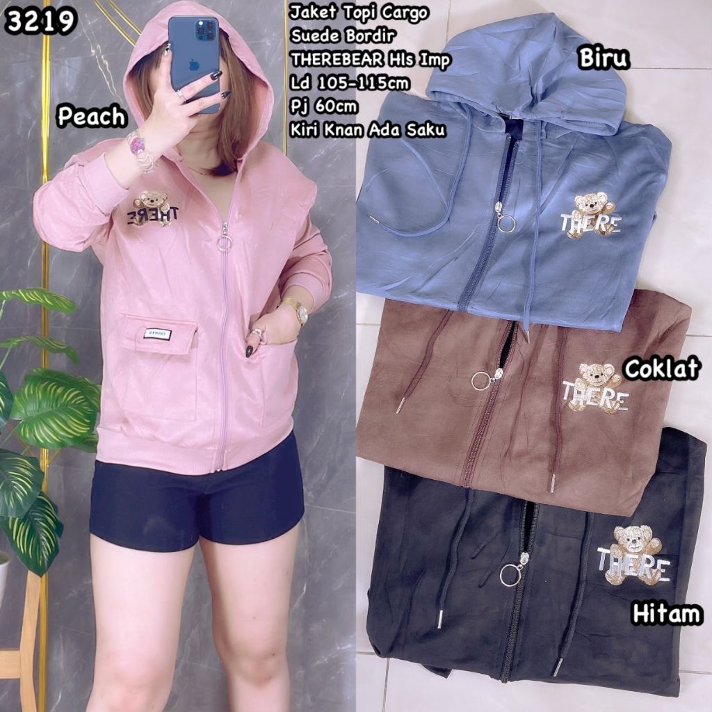 New Jaket Suede Bordir Import