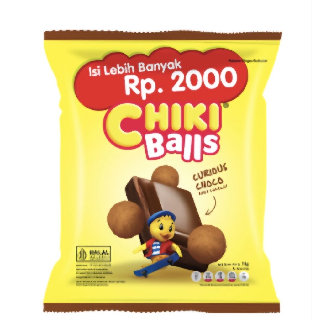 Chiki Balls COKLAT/KEJU 16gr 1 Renceng isi 10 bungkus