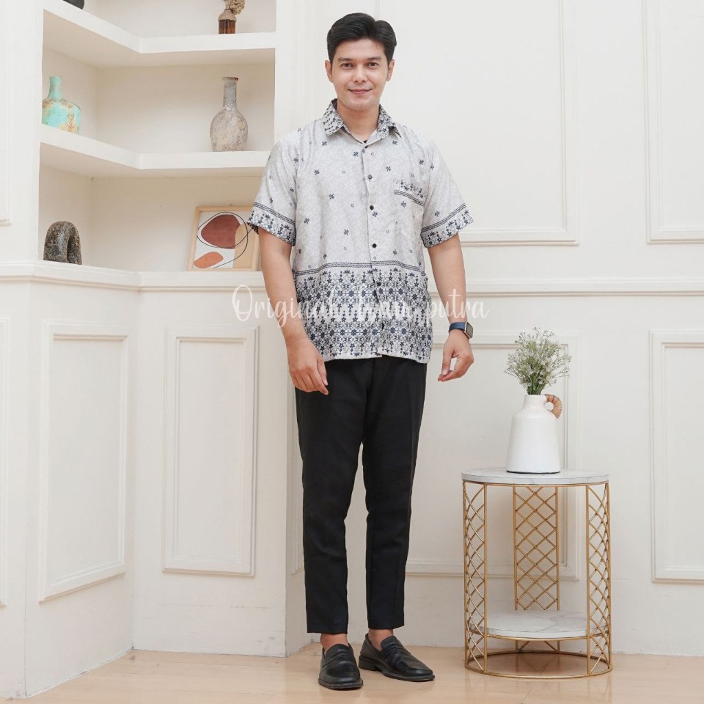 Gamis Couple Brukat Qemeja Fashion Pasangan Laki Perempuan Dewasa Sarimbit Ibu Anak Ayah Terbaru Gha