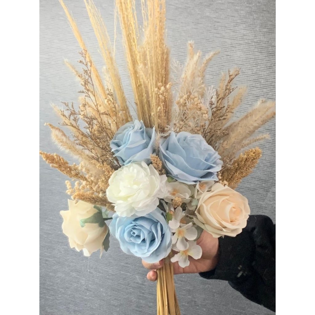 handbuket Buket bunga pernikahan lamaran rustic bunga kering dried flower premium murah